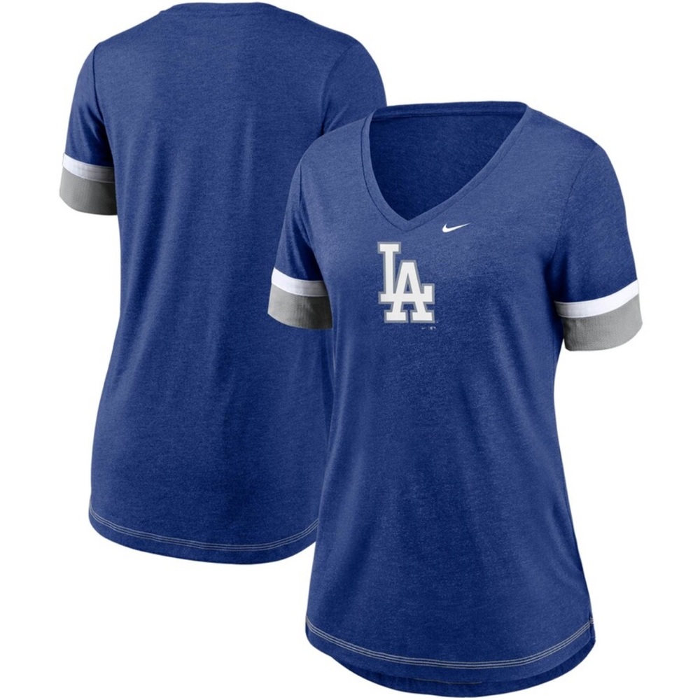 Nike NWT LA Dodgers girls youth Blue V-Neck Top